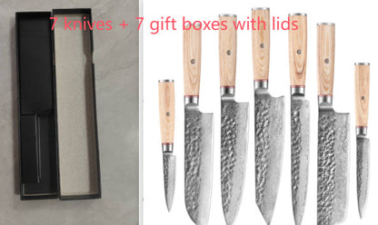 Damascus Steel Hand Kitchen Knife Pink Lucy