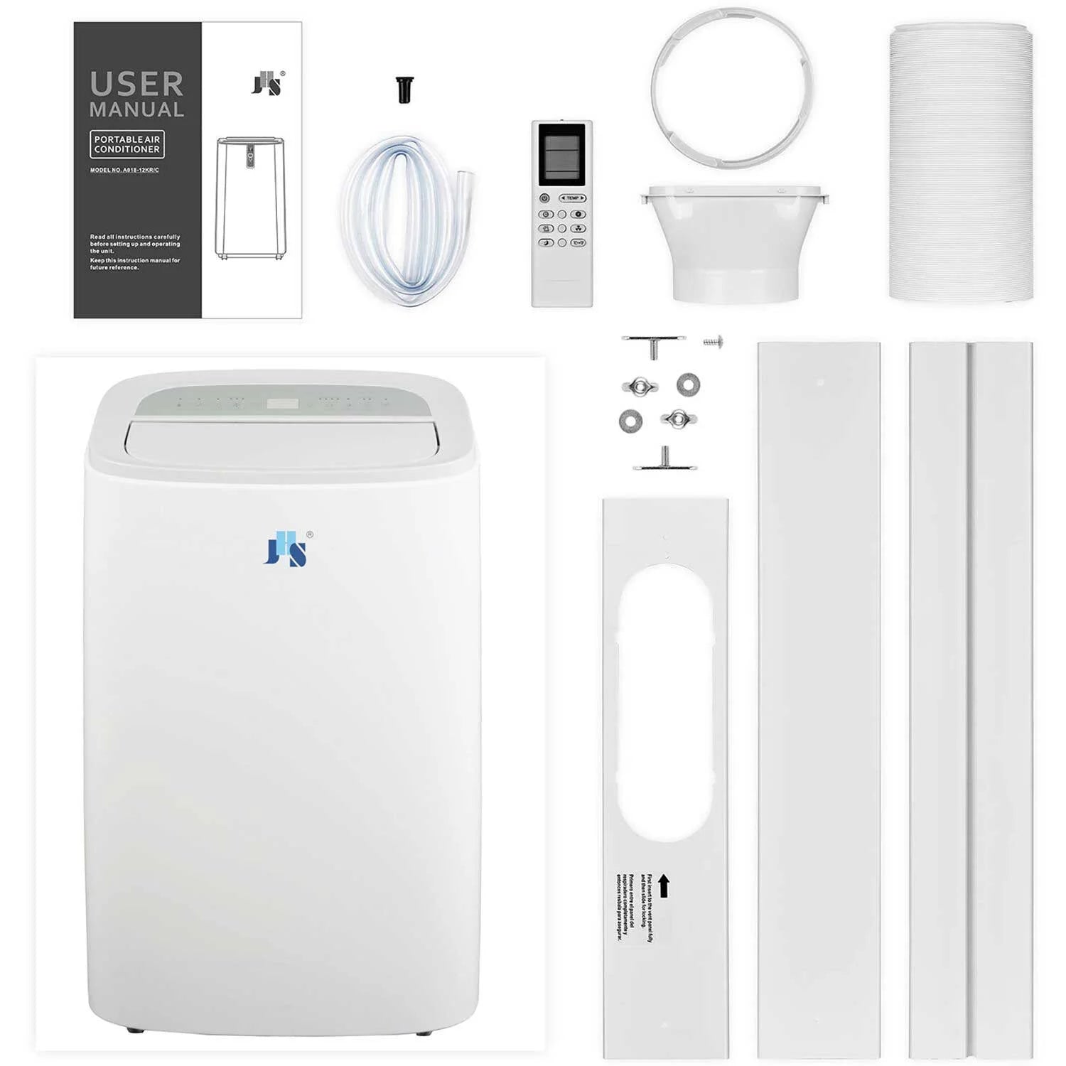 10,800 BTU (15,000 BTU ASHRAE) 115V Portable Air Conditioner with Remote, Rooms up to 550 Sq Ft, A020A-10KR