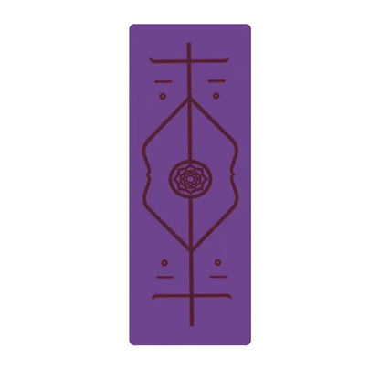 Non Slip TPE Yoga Mat Position Line Beginner Pink Lucy