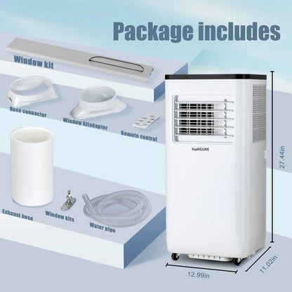 Portable Air Conditioners 10000 BTU, Room Air Conditioning, Portable AC Unit with Remote Control, Cooling, Dehumidifier and Fan, Automatic, Sleep 5 Mode Floor Air Conditioner
