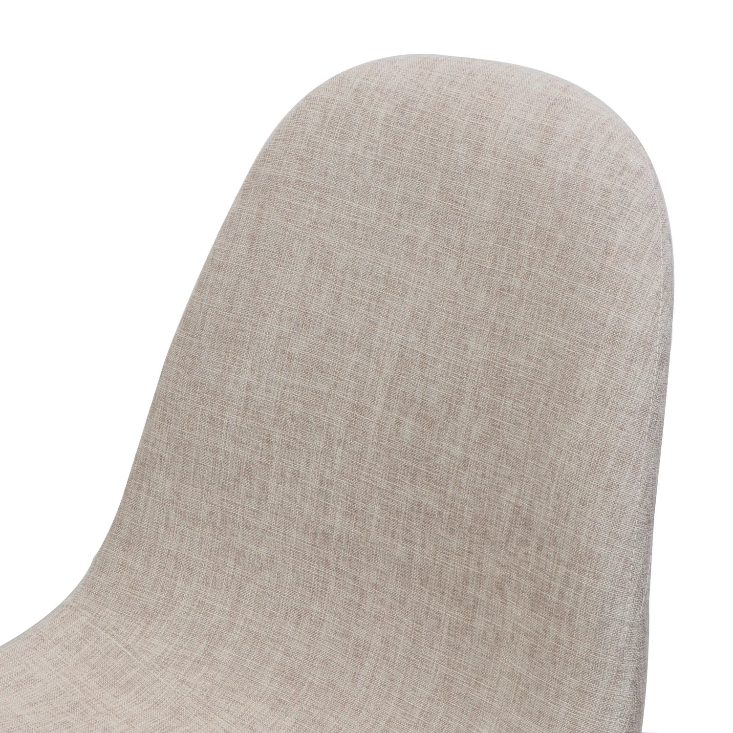 Elegant Wheat Fabric Dining Chair Set with Iron Legs and Dark Walnut Sangria Beech