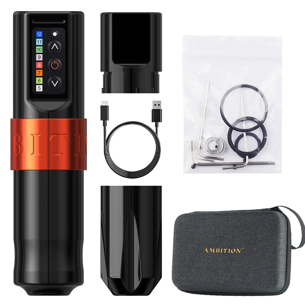 FLUX Professional Wireless Tattoo Machine Pen Strong Coreless Motor 2400 Mah Lithium Battery for Tattoo Artist