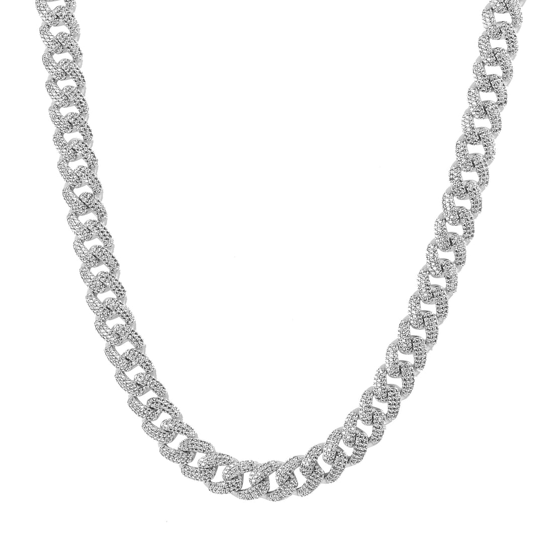 MONEYED 12MM 925 MOISSANITE CUBAN CHAIN | 991401 Lilac Quartz
