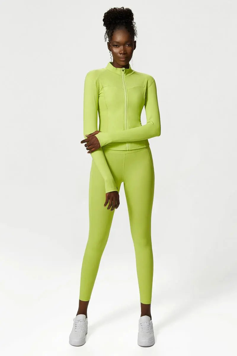 Nude Zipper Yoga Jacket Harlequin Iolaus