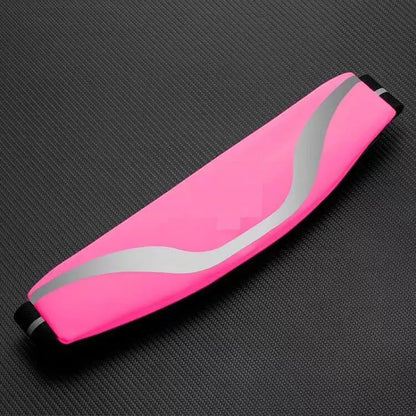 Water-Resistant Sport Waist Pack Running Belt with Reflective Strip Black Lavender