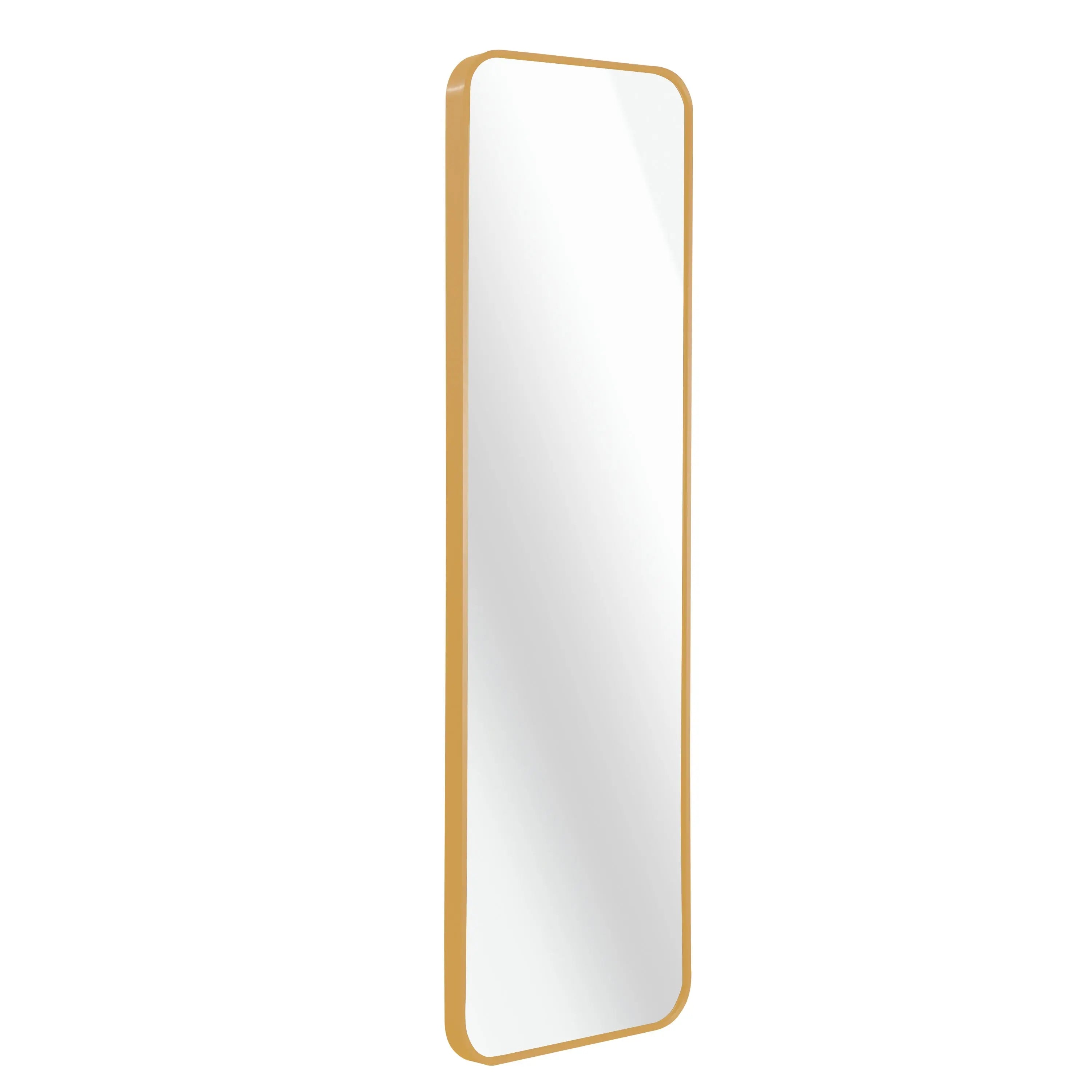 Gold 47 x 14IN Door mirror. Sangria Beech