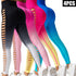 4 Pack Cut Out Ombre Gradient Color Hollow High-waist Butt-lifting Fitness Women&