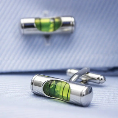 Bubble Level Cufflinks Fuchsia Molly
