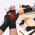 Compression Arthritis Glove Unisex Joint Pain Relief Half Finger Brace Pink Iolaus