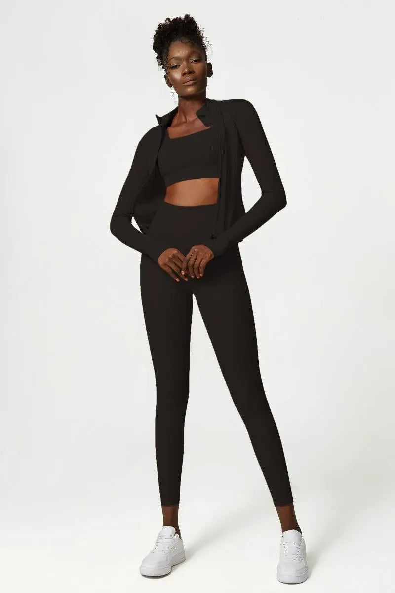 Nude Zipper Yoga Jacket Harlequin Iolaus