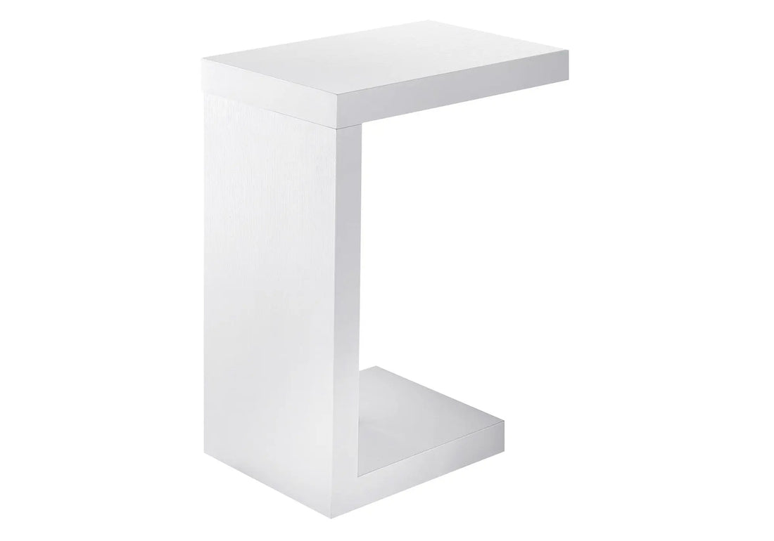 11.5&quot; x 18&quot; x 24&quot; White Hollow Core Particle Board  Accent Table Jade