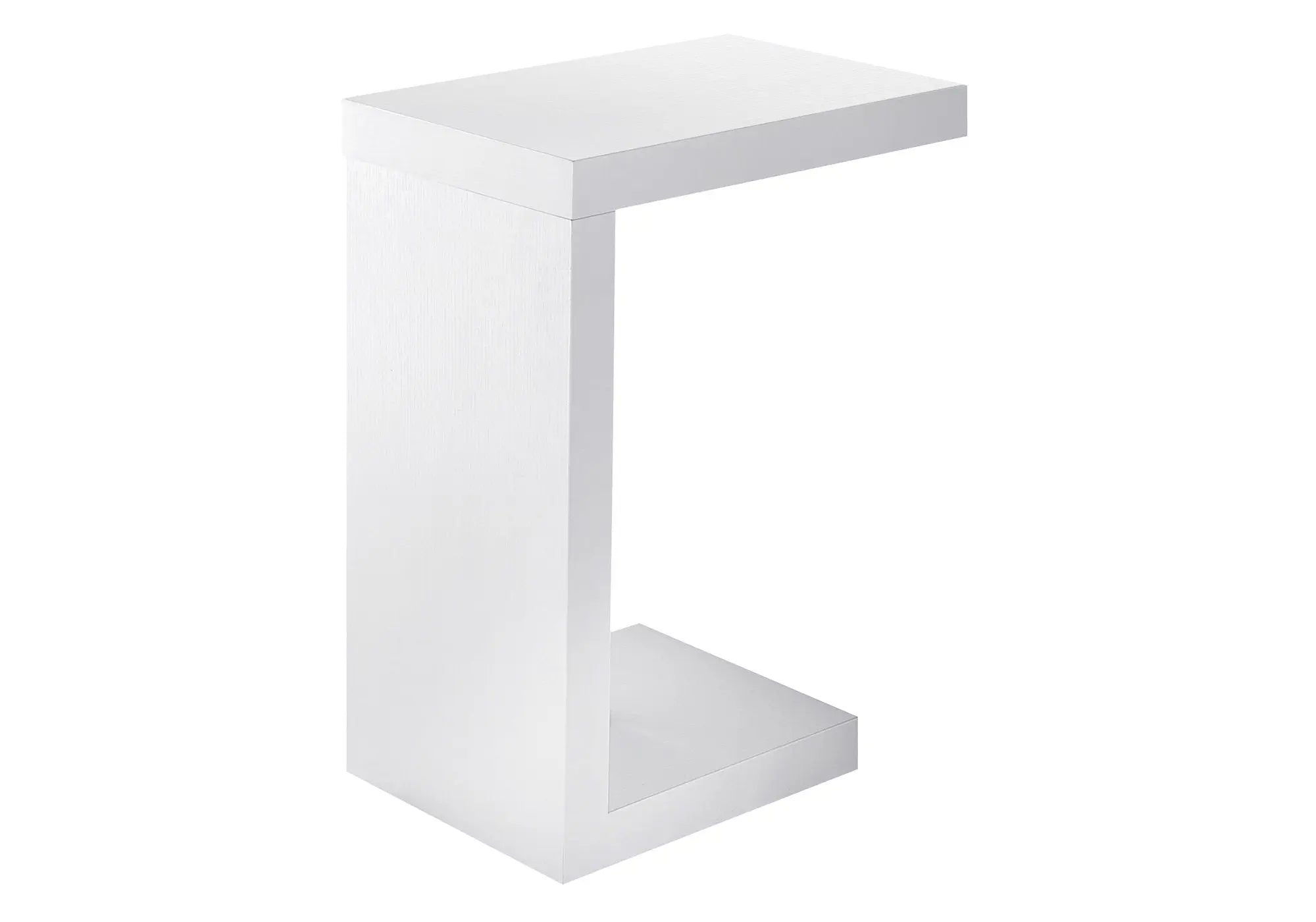 11.5&quot; x 18&quot; x 24&quot; White Hollow Core Particle Board  Accent Table Jade