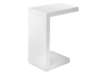 11.5&quot; x 18&quot; x 24&quot; White Hollow Core Particle Board  Accent Table Jade