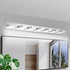 Modern Chrome LED Vanity Light, 7-Lights Wall Sconce for Bathroom and Sangria Beech