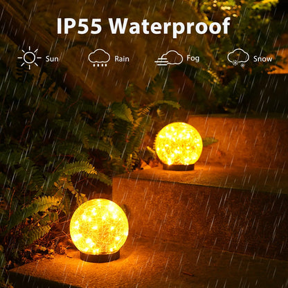 Outdoor Solar Crack Bottle 20 Light Waterproof Decoration Light Pink Iolaus