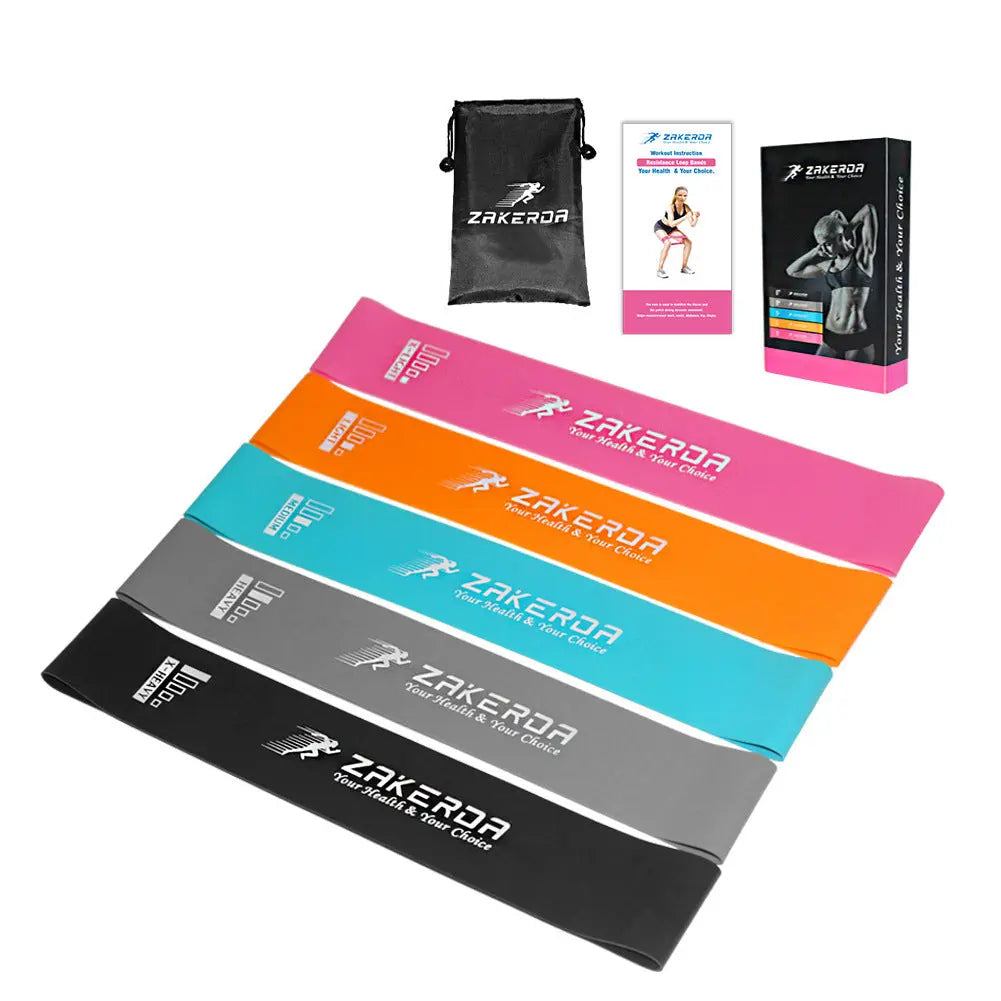 Yoga Resistance Rubber Bands Indoor Outdoor Fitness Equipment 0.35mm-1.1mm Pilates Sport Training Workout Elastic Bands Pink Lucy