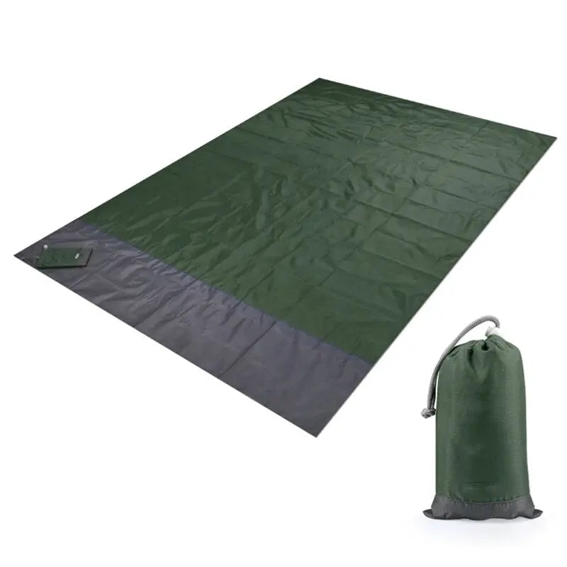 Portable Waterproof Picnic Mat Beach Mat Pocket Blanket Maroon Asteria