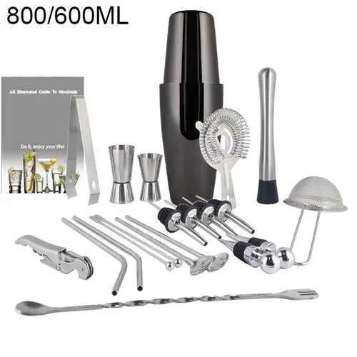 Boston Cocktail Shaker Bar Tools Wine Mixer Set Crimson Medea