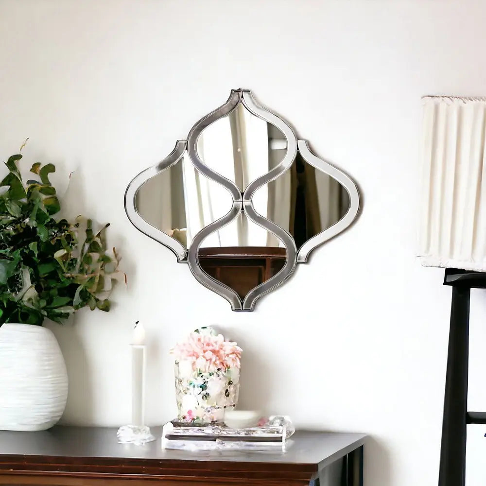 Interlocking Mirrored Curved Shapes With Beveled Edge White Diomedes