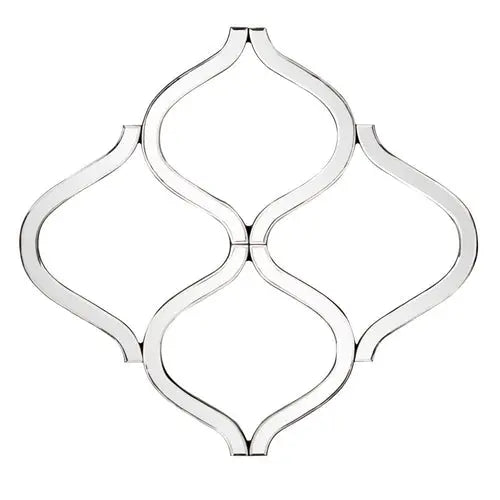 Interlocking Mirrored Curved Shapes With Beveled Edge White Diomedes