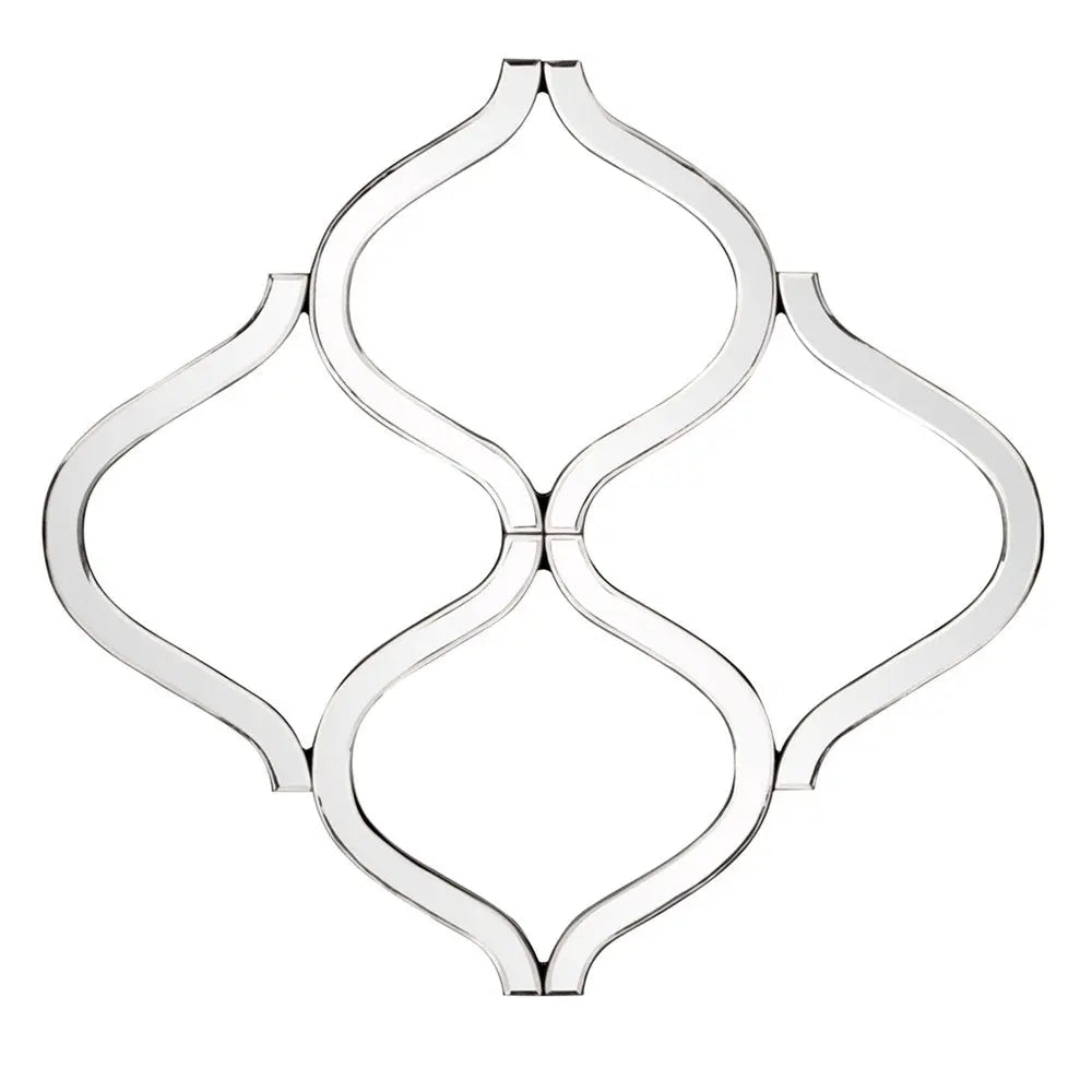 Interlocking Mirrored Curved Shapes With Beveled Edge White Diomedes