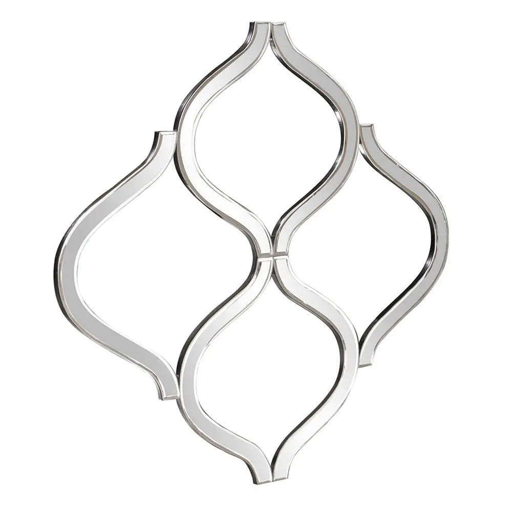 Interlocking Mirrored Curved Shapes With Beveled Edge White Diomedes