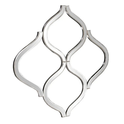 Interlocking Mirrored Curved Shapes With Beveled Edge White Diomedes