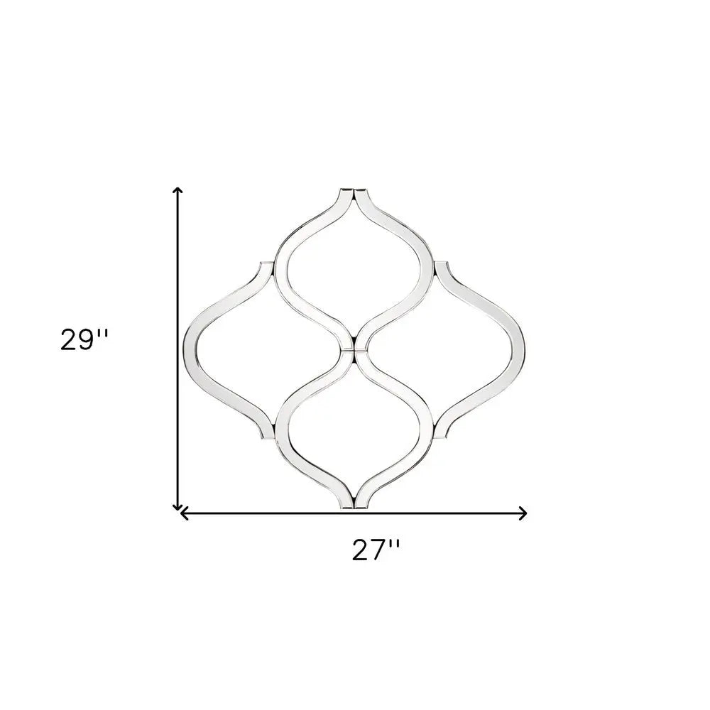 Interlocking Mirrored Curved Shapes With Beveled Edge White Diomedes