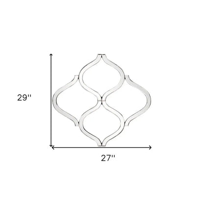 Interlocking Mirrored Curved Shapes With Beveled Edge White Diomedes