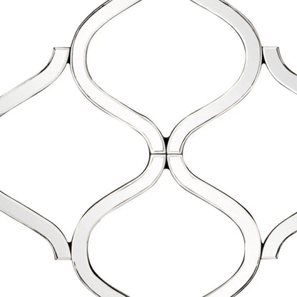 Interlocking Mirrored Curved Shapes With Beveled Edge White Diomedes