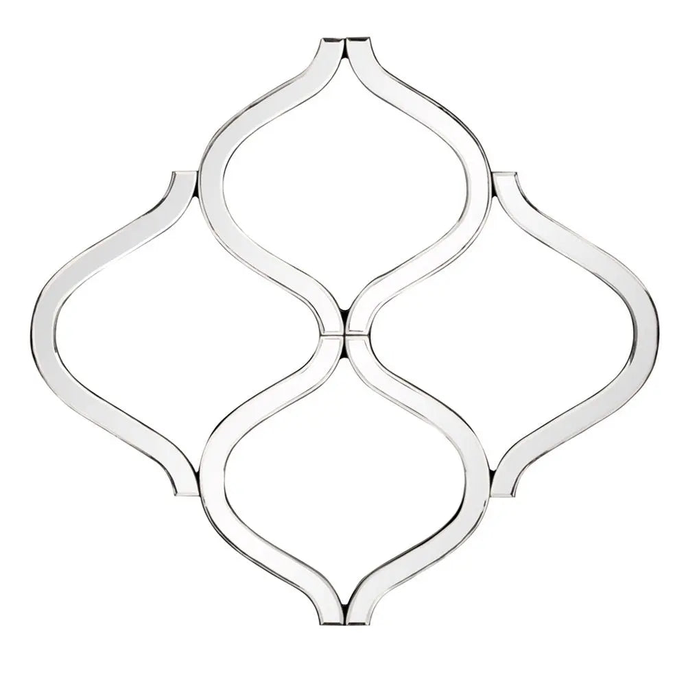 Interlocking Mirrored Curved Shapes With Beveled Edge White Diomedes