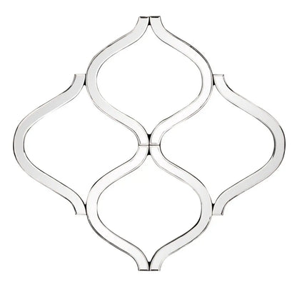 Interlocking Mirrored Curved Shapes With Beveled Edge White Diomedes