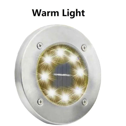 4/8 LEDs Solar Powered Buried Light Outdoor Pathway Garden Decking Pink Iolaus
