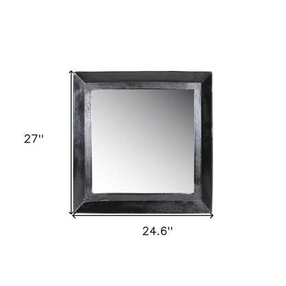 27&quot; Silver Framed Accent Mirror White Diomedes
