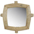 Natural Wooden Square Wall Mirror White Diomedes