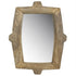 Natural Wooden Wall Mirror White Diomedes