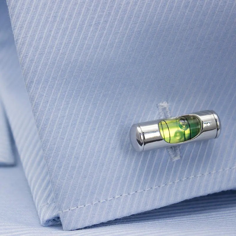 Bubble Level Cufflinks Fuchsia Molly