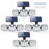 Solar Outdoor Lights 138 LED 3-Head Adjustable 360°Rotating Wide-Angle Pink Iolaus