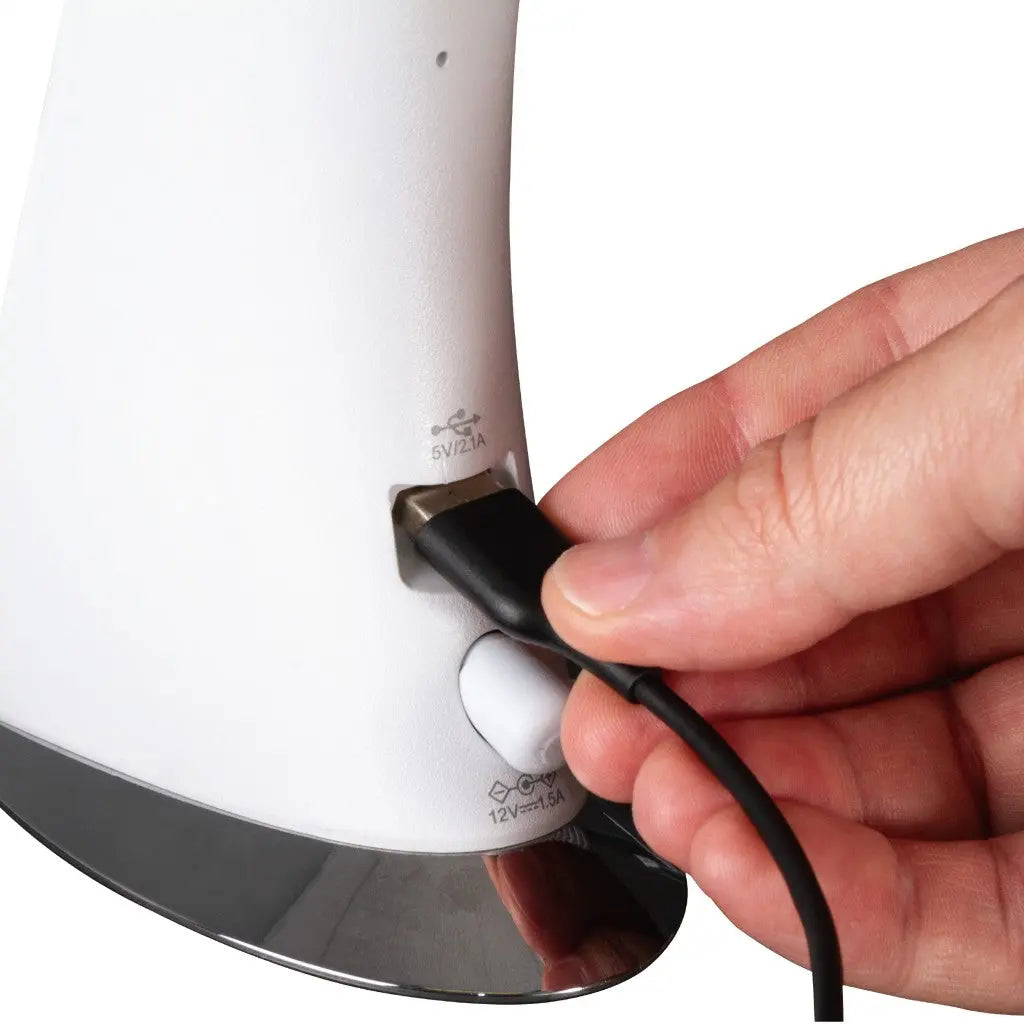 Contemporary White Sanitizing LED Desk Lamp White Diomedes