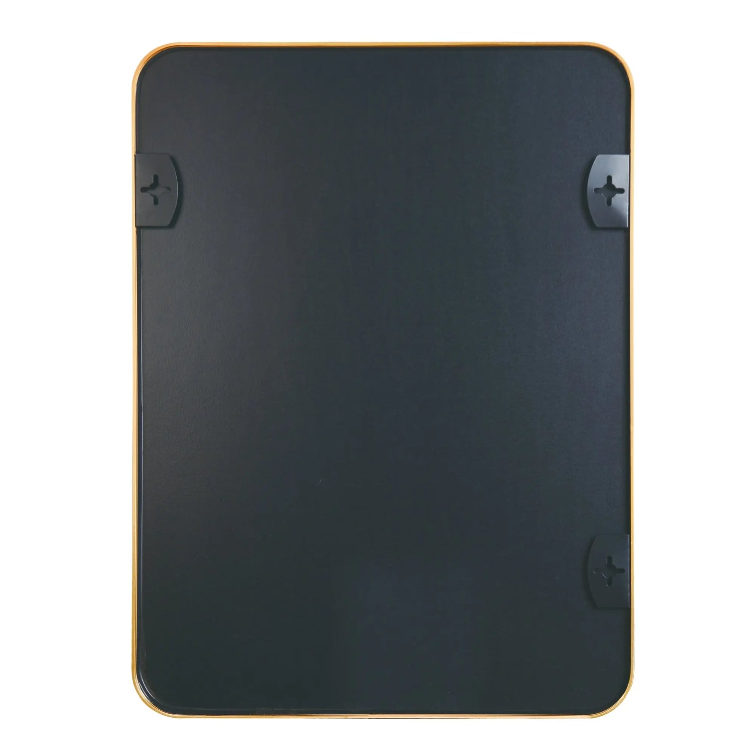 22x30 Inch Gold Metal Framed Rectangular Bathrrom Mirror for Wall. Sangria Beech