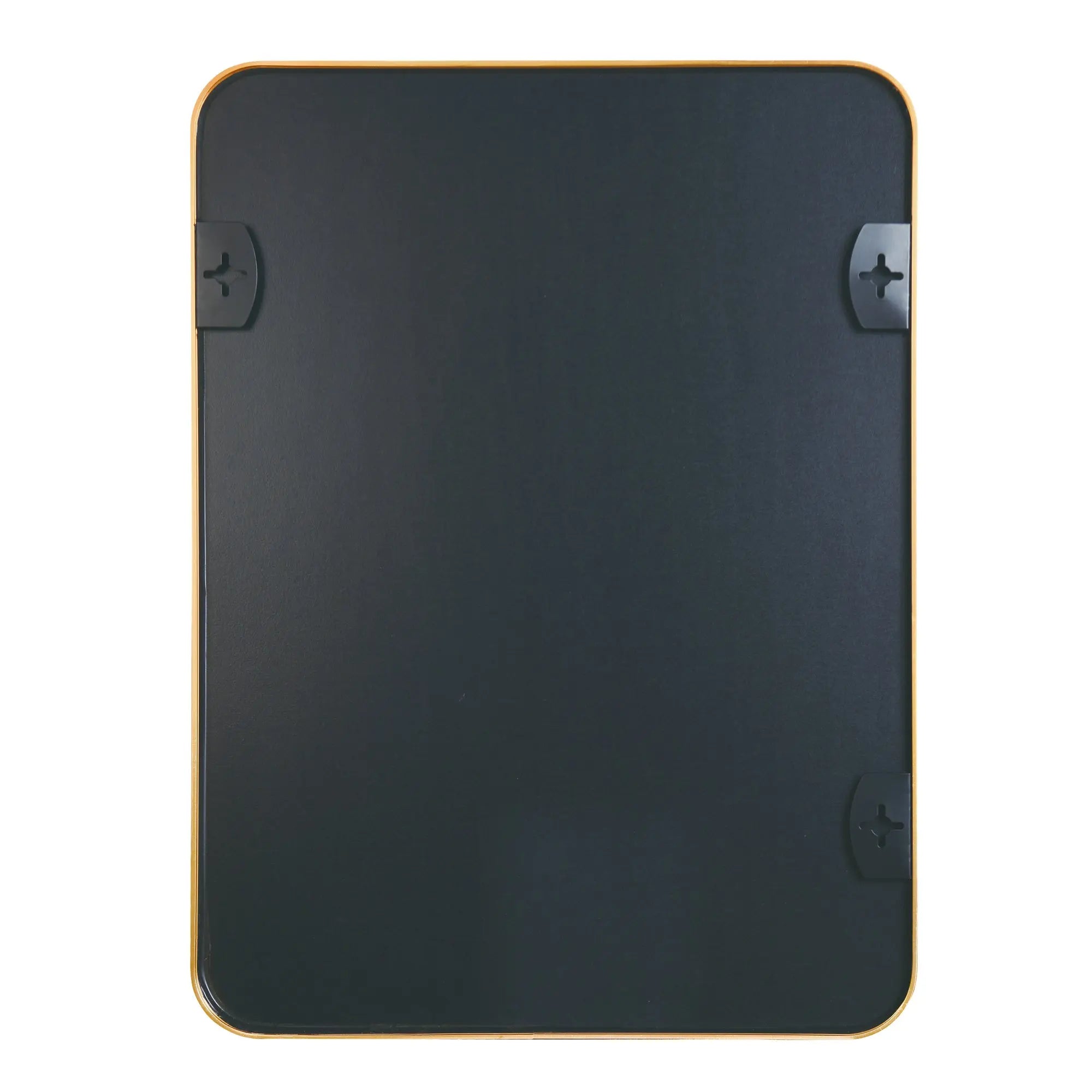 22x30 Inch Gold Metal Framed Rectangular Bathrrom Mirror for Wall. Sangria Beech