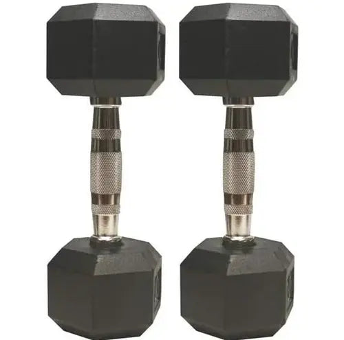 Barbell Rubber encased Hex Dumbbell Weights with Metal Handles for Lemon Odysseus