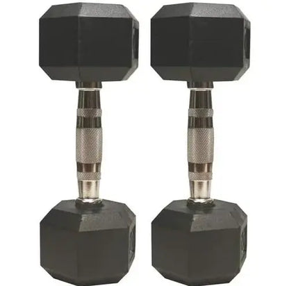 Barbell Rubber encased Hex Dumbbell Weights with Metal Handles for Lemon Odysseus