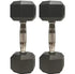Barbell Rubber encased Hex Dumbbell Weights with Metal Handles for Lemon Odysseus