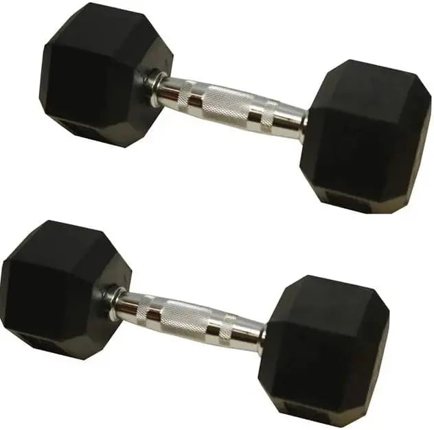 Barbell Rubber encased Hex Dumbbell Weights with Metal Handles for Lemon Odysseus