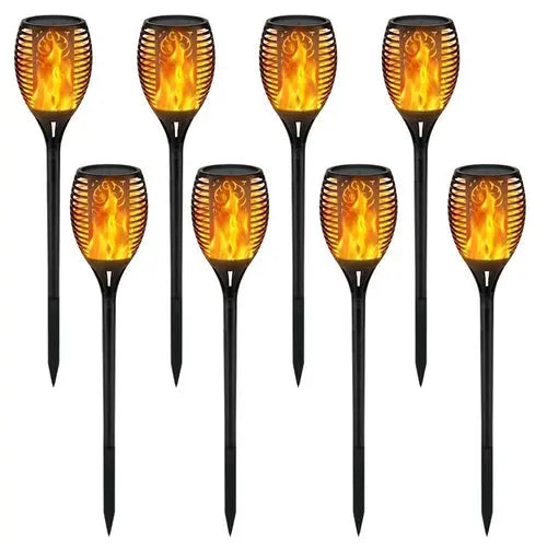 33 Led Outdoor Waterproof Solar Powered Small Torch Flame Lights Pink Iolaus