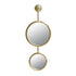29" Gold Round Iron Framed Accent Mirror White Diomedes