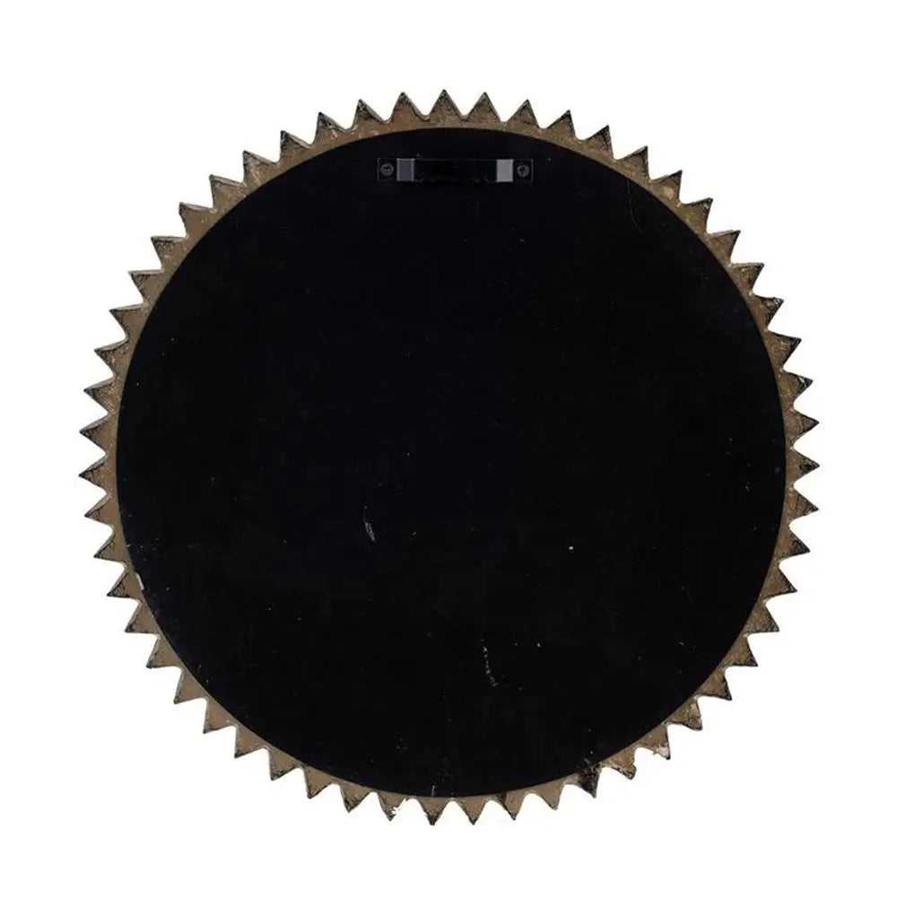 13&quot; Antiqued Gold Sunburst Resin Framed Accent Mirror White Diomedes