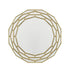35" Gold Round Framed Accent Mirror White Diomedes