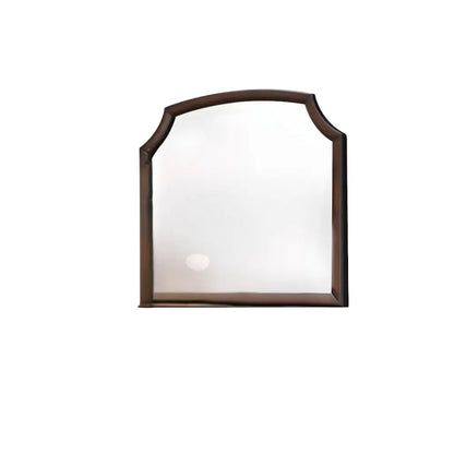 37&quot; Espresso Abstract Wood Framed Mounted Dresser Mirror White Diomedes